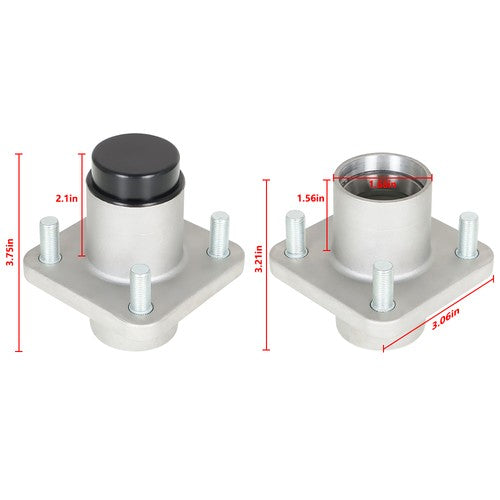 Solid Spare Front Hub Assembly Wheel Hubs Fits For EZGO TXT / Medalist G/E 1976-2001.5