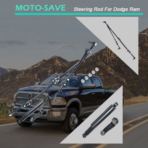 Solid Spare For 03-12 Dodge Ram Pickup Series Steering Linkage Drag Link Tie Rod Upgrade Kit
