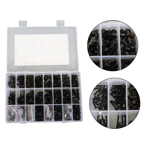 Solid Spare Hex Socket Head Screw Assortment Kit, 1625 Piece M2 M3 M4 M5 Bolts and Nuts
