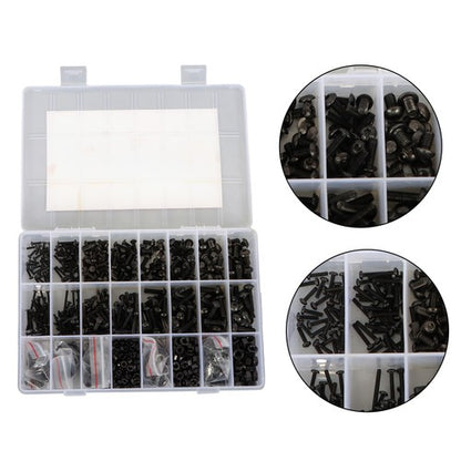 Solid Spare Hex Socket Head Screw Assortment Kit, 1625 Piece M2 M3 M4 M5 Bolts and Nuts
