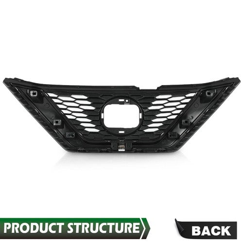 Solid Spare Fit For 20-21 Nissan Qashqai Rogue Sport Front Upper Grille Assembly Chrome