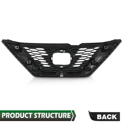Solid Spare Fit For 20-21 Nissan Qashqai Rogue Sport Front Upper Grille Assembly Chrome