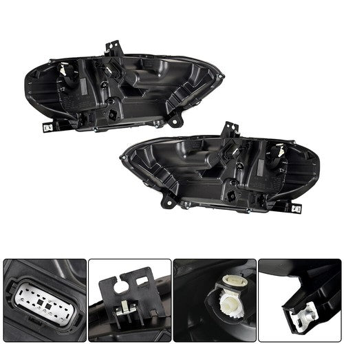 Solid Spare LED DRL Headlights For Ford Mustang 2018 2019 2020 Projector Headlamps LH+RH New