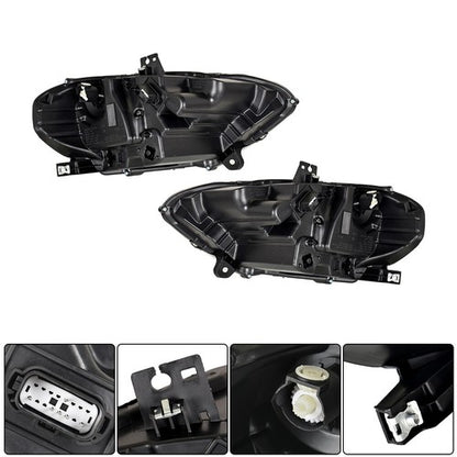 Solid Spare LED DRL Headlights For Ford Mustang 2018 2019 2020 Projector Headlamps LH+RH New