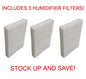 Solid Spare (3) EFP Replacement Paper Humidifier Filter for Lasko Cascade 7.5" x 1" x 12" D