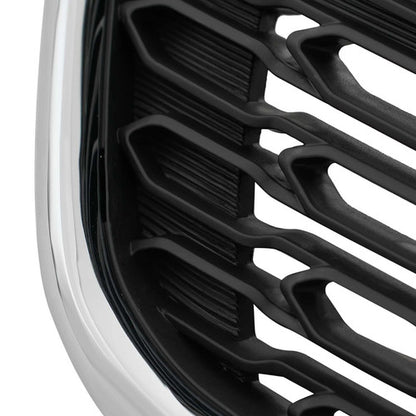 Front Bumper Upper Grille Black w/Chrome Trim For 14-15 Kia Sorento 2014 2015