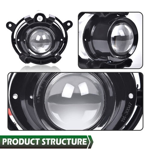 Solid Spare Fit For 2010-2013 Buick LaCrosse Bumper Fog Lights Driving Lamps w/ Bulbs+Bezel