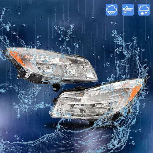 Solid Spare For Buick Regal 2011 2012 2013 Right+Left Side Halogen Headlights Assembly Clear