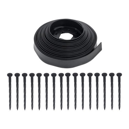 Solid Spare Lawn Border L-shaped Lawn Garden Edging Kit With Anchoring Spikes No Dig