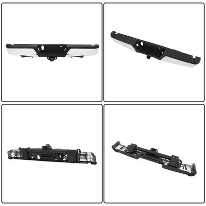 Solid Spare For Ford F-150 2015 2016-2020 Chrome Steel Rear Step Bumper Assembly w/ Max Tow