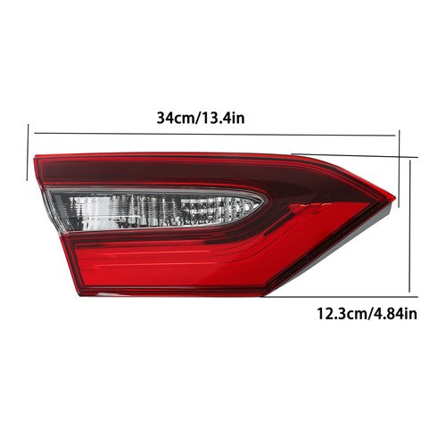 Solid Spare Driver/Left For Toyota Camry 2021-2023 Halogen Type Tail Light Clear & Red Inner