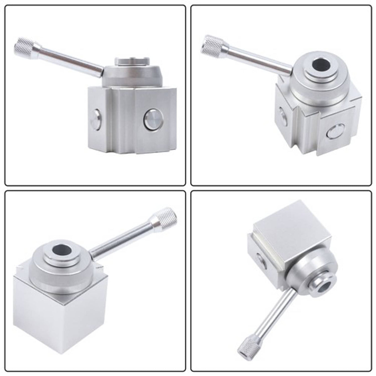 Solid Spare For Mini Lathe QME Quick Change Tool Post Holder Aluminum w/4 xCutter Holders