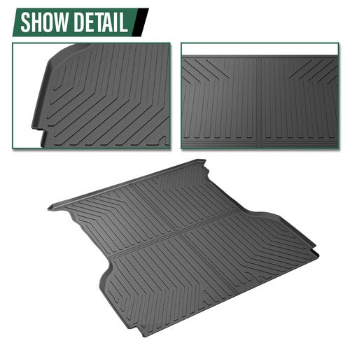 Solid Spare Fit For 2004-2014 Ford F150 5.5FT All Weather TPE Truck Bed Mat Protection