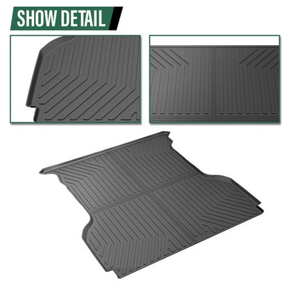 Solid Spare Fit For 2004-2014 Ford F150 5.5FT All Weather TPE Truck Bed Mat Protection