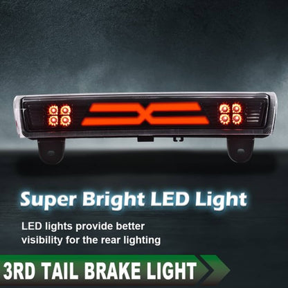 Solid Spare Fit For 2000-2006 Suburban Tahoe Yukon Black LED Third Brake Light Cargo Lamp
