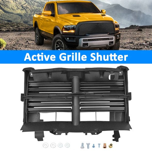 Solid Spare Radiator Active Grille Shutter For 2013-2018 Dodge Ram 1500 W/O Motor 68302660AA