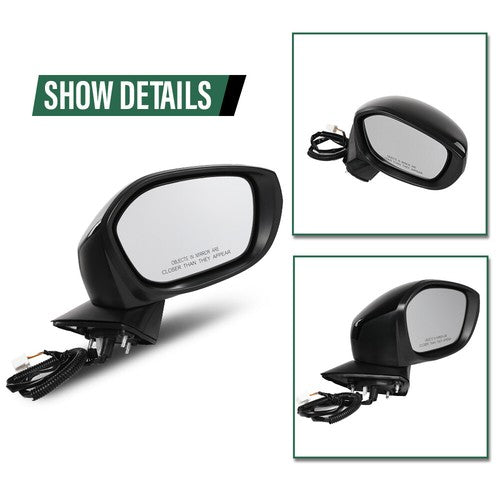 Solid Spare New Fit For 2022-2023 Honda Civic 3 Pin Manual Fold Power Mirror Passenger Side