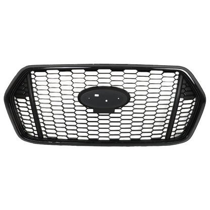 Solid Spare Honeycomb Front Upper Grille Glossy Black For Transit T150 T250 T350 2020-2022