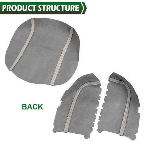 Solid Spare Fit For 09-2015 Honda Pilot Center Console+Front Door Armrest Cover Leather Gray