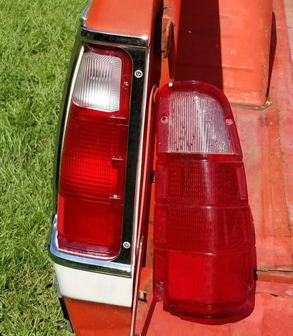 Solid Spare For 1972-1980 Dodge Truck / Plymouth Power Wagon Tail Light Lens Only Pair LH RH