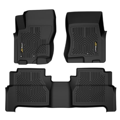 Solid Spare Fit For 2008-2021 Nissan Frontier Crew Cab All Weather TPE Floor Mats Liners