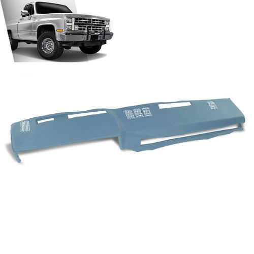 Solid Spare TPE Dash Pad Cover Light Blue Fit For 81-91 Chevy GMC C/K/R/V Truck/SUV Pickup