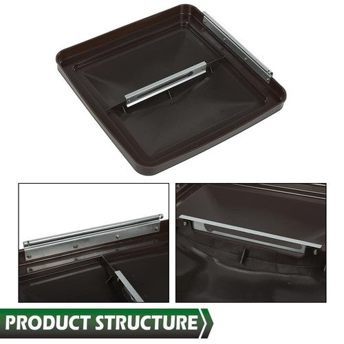 Solid Spare 14"X14" RV Replacement Roof Vent Cover Smoked Camper (Trailer) Vent Cover