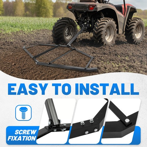 Solid Spare Driveway Drag Tow Behind Drag Harrow 72'' Width, Steel Gravel Grader For ATV,UTV