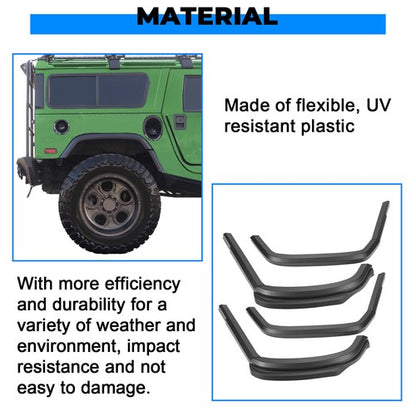 Solid Spare 8Pcs Fender Flares overfender W/ hardware For Hummer H1 /Humvee /HMMWV