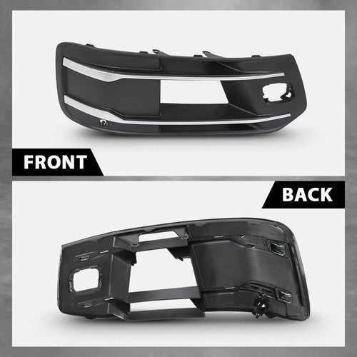 Solid Spare Fit For 2016 2017 2018 2019 Audi Q7 Fog Light Grille Bezel Insert Left+Right