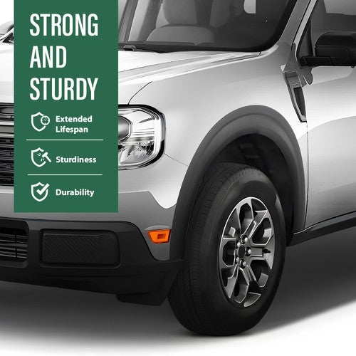 Solid Spare Fit For 2022 2023 2024 2025 Ford Maverick Front & Rear Wheel Fender Flares 4pcs