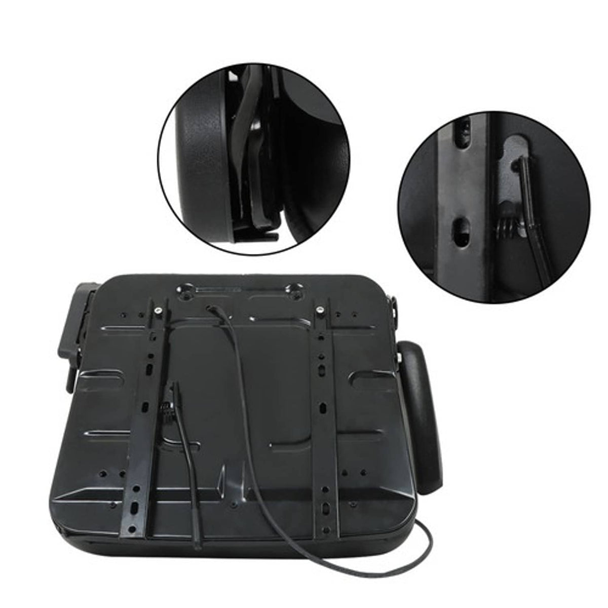 Solid Spare Universal Tractor Seat for Dumper Forklift Mower Digger Armrest Black