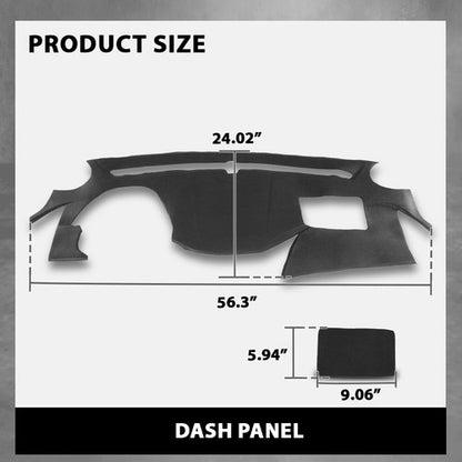 Solid Spare TPE Dashboard Dash Cover Cap Overlay Black Fit For Hyundai Sonata 2011-2014