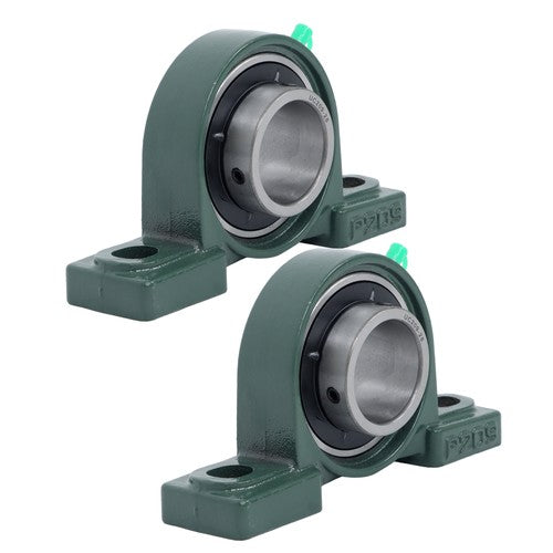 Solid Spare 1-3/4" Bore 2-Bolt 2Pcs UCP209-28 Pillow Block Bearing Self-Aligning Solid Base