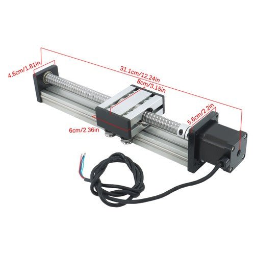Solid Spare Linear Rail Guide 200mm Ballscrew SFU1605 with NEMA 17 Stepper Motor