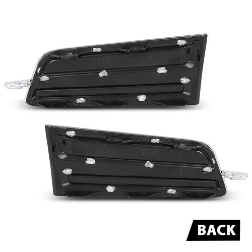 Solid Spare Fit For 2013-2015 Cadillac XTS Front Bumper Insert Fog Light Cover Left+Right
