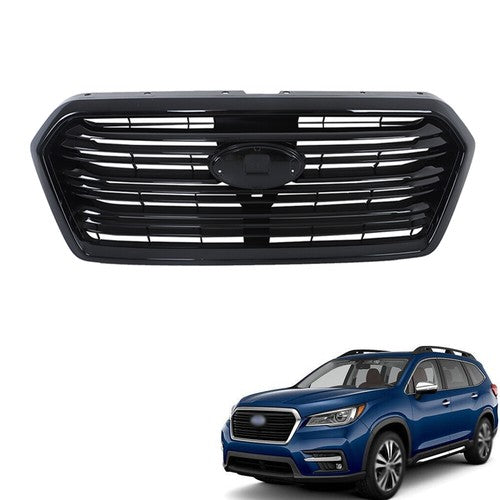 Solid Spare Gloss Black Plastic Front Upper Center Mesh Grille For Subaru Ascent 2019-2022