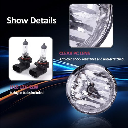 For 2005-2011 Toyota Tacoma Clear Lens Front Bumper Fog Lights Lamps W/Wiring