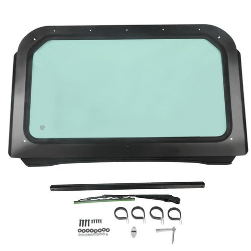 Solid Spare For 2008-2014 Polaris RZR 570 800 XP 900 Full Glass Windshield With Wiper Black