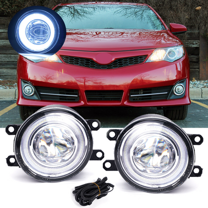 Pair LED Fog Light For 2012-2014 Toyota Camry SE XSE Front Bumper Lamps w/Wiring