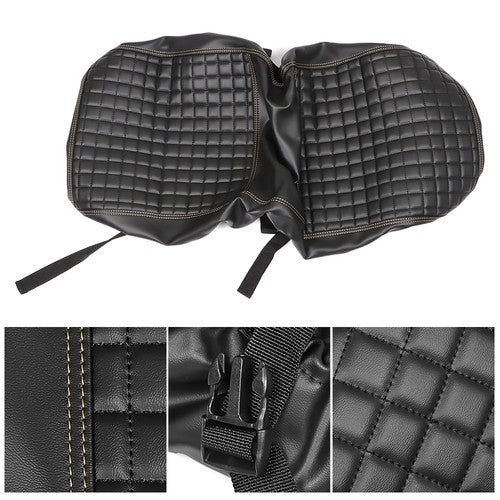 Solid Spare Golf Carts Rear Seat Cover Kit For Club Car/E-Z-Go/Yamaha Universal Size Black