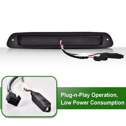 Solid Spare Fit For 2004-2012 Chevy Colorado GMC Canyon LED 3rd Brake Light Cargo Lamp Black