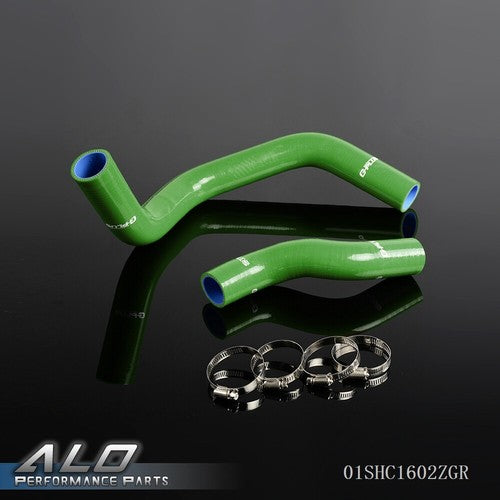 Solid Spare Silicone Radiator Hose Kit Green Fit For Nissan 240SX Silvia S13 S14 S15 SR20DET