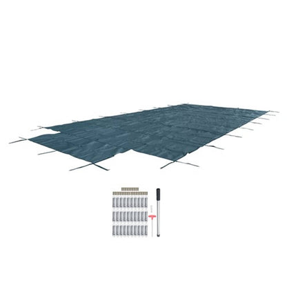 Solid Spare Pool Safety Cover Includes Safety Net & Installation Tools Mesh Solid Pool Cover