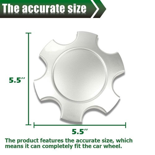 Solid Spare Fit For Toyota Sequoia Tundra 03-07 Wheel Center Hub Caps Silver 56069440