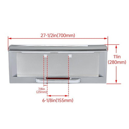 Solid Spare Rear License Plate Trim Cover Frame For 2003-2005 HUMMER H2 SUV Chrome W/Holes