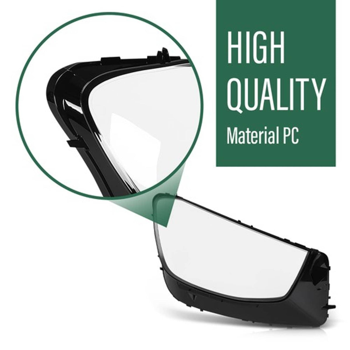 Solid Spare Fit For 2019-2022 Mercedes-Benz GLC-Class W253 X253 Headlight Replacement Lens