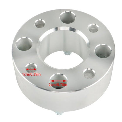Solid Spare Wheel Spacers 2" 50mm 4x101.6mm Hub Bore 62mm Thread Size 1/2"x20 Silver 4Pcs US