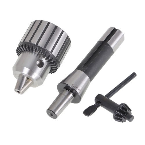 Solid Spare 1/8"- 5/8" Heavy Duty Keyed Drill Chuck with R8 Shank & Key in Prime Quality New