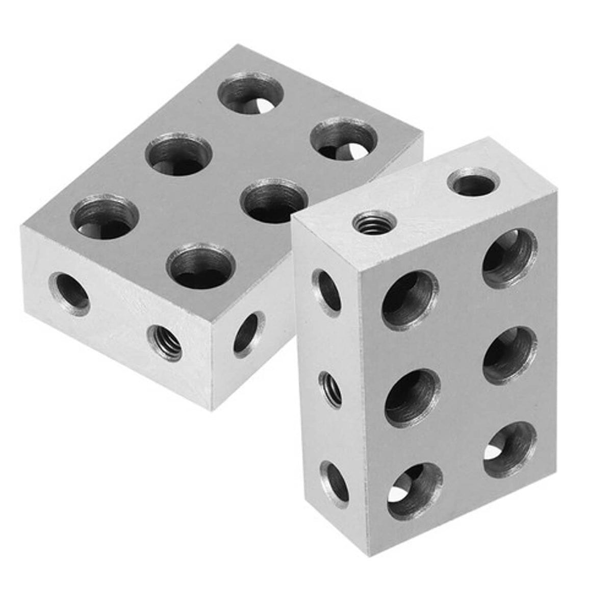Solid Spare Matched Pairs Ultra Precision 1-2-3 123 Block Set 11 Holes 0.0001" USA